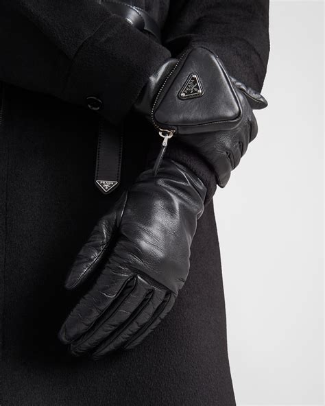 prada nappa leather gloves|Black Nappa leather gloves .